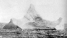 While it is uncertain whether this is the exact iceberg the Titanic struck, the red paint marks make it fairly likely